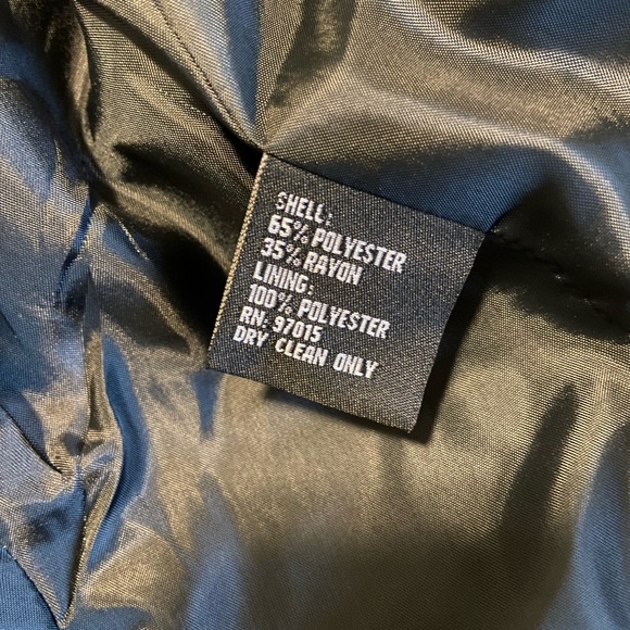 Larry Levine size 2 blazer-grey pinstripe - Picture 4 of 5